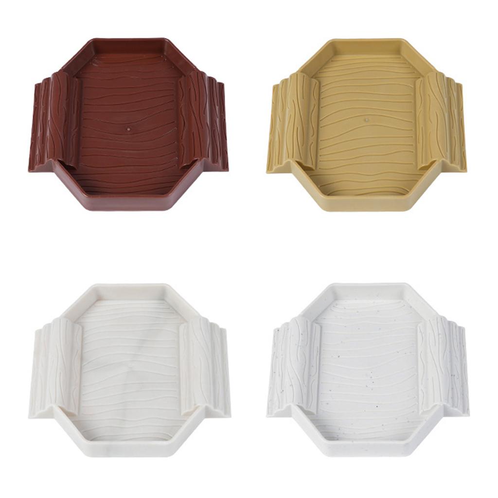 Miniature Turtles Soaking Tub Habitat Simulation Plastic Reptiles Bath Water Basin with Ramp For Indoor And Outdoor