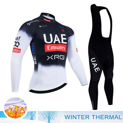 UAE Cycling Clothing Man Winter Thermal Fleece Cycling Jersey Man Men's Bicycles Road Bike Jerseys Cycle Jersey 2026 Set Sport Suit