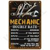 Retro Auto Repair Garage First Aid Bolt Metal Sign Vintage Mechanic Workshop Decor