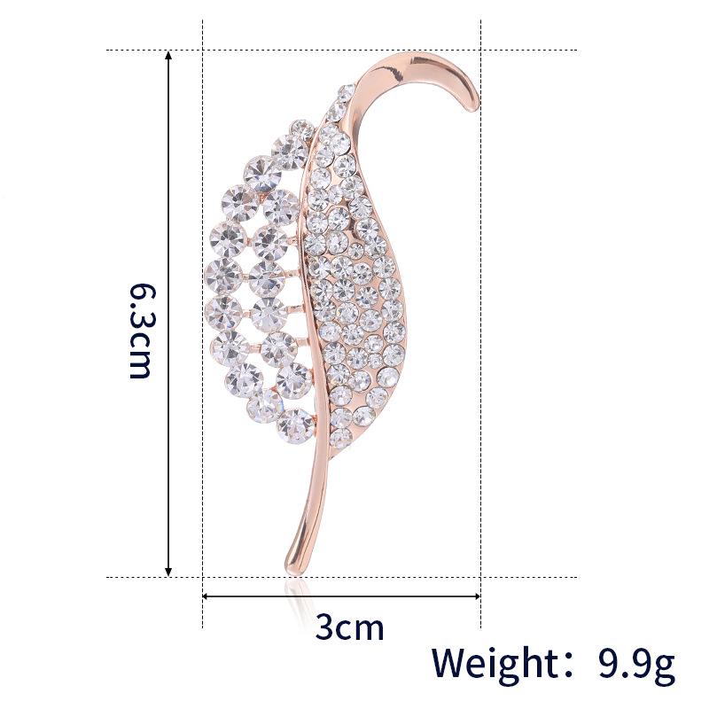 

День блестящий горный хрусталь корсаж женский лист брошь Ins Tide персональная булавка универсальные анти-Out Of Light аксессуары