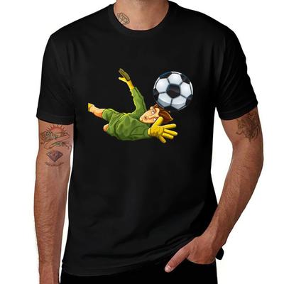 Goalkeeper Jump To Ball Tshirt Modern Style Print Tshirt
