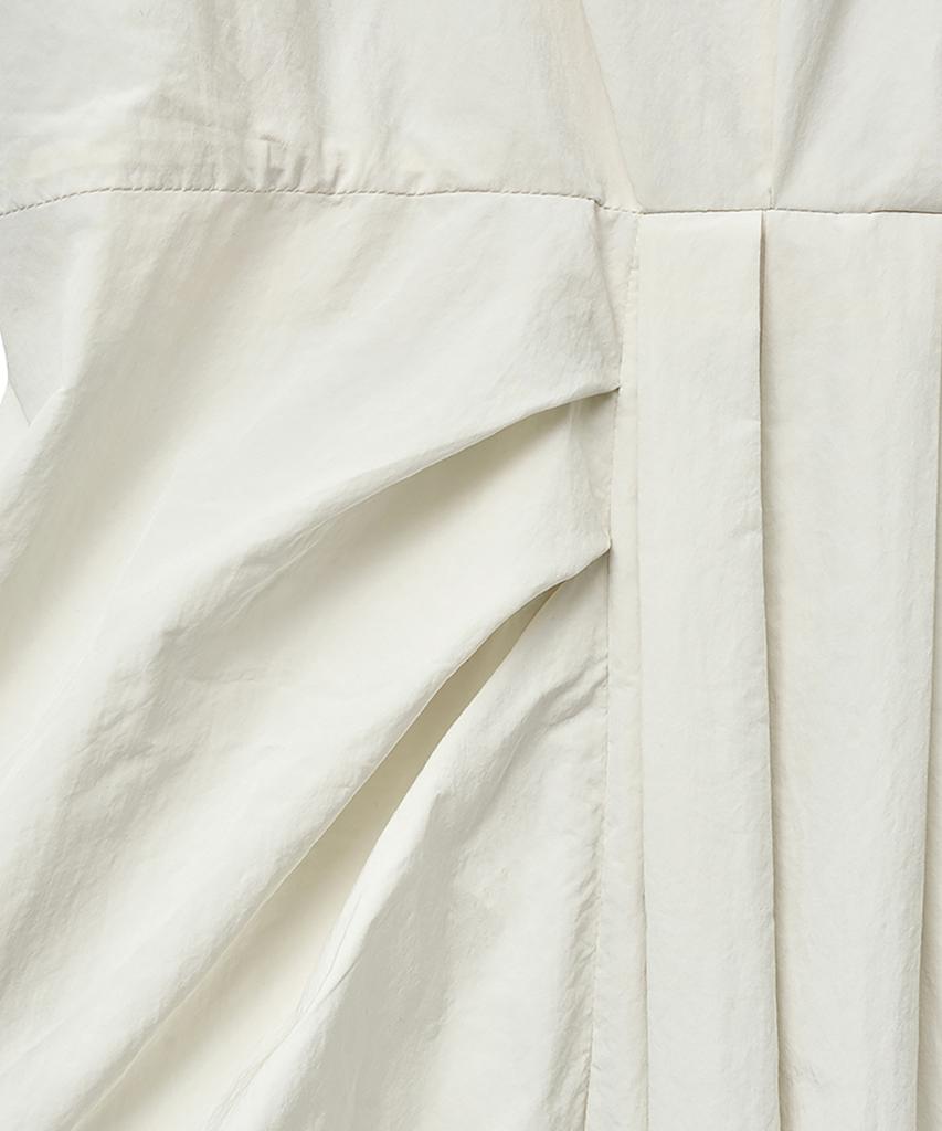 Noir For Woman Cotton Nylon Draping Dress (Ivory)