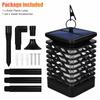 Solar Flickering Flames Lantern Ip65 Waterproof Led Torch Lamp For Outdoor Garden Patios Lawns