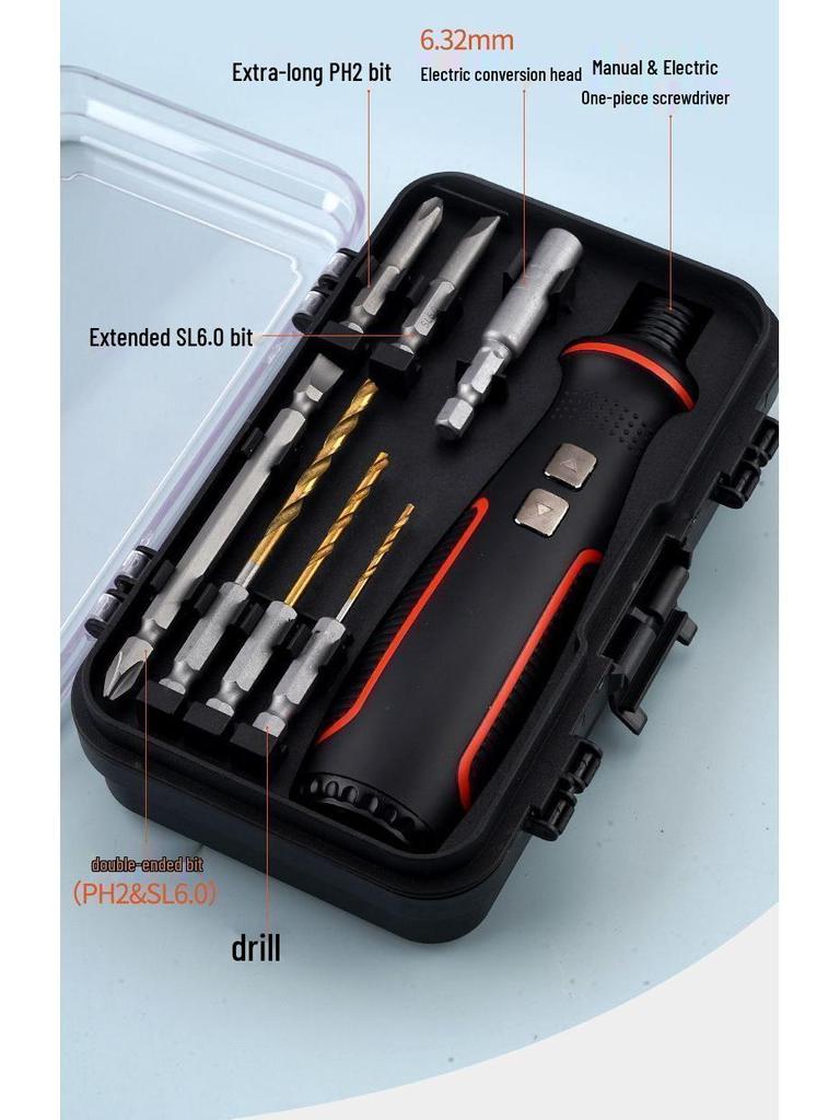 48-Piece Rechargeable Electric Screwdriver & Mini Multi-Functional Household Drill Set