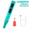 35000RPM Electric Nail Drill Machine Cordless Nail Sander for Nail Polish Rechargeable Portable Nail File for Acrylic Gel