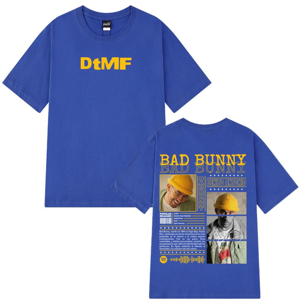 2025 Summer Rapper Bad Bunny Music Album Graphic T Shirt Men Women Harajuku Fashion 100% Pure Cotton Breathable T-shirt Y2k