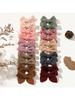 10/20pcs 2.5'' Candy Color Ribbon Hair Bows Clips Set for Baby Girls Cute Handmade Hairpin Barrettes Kids Hair Accessories