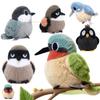 Lifelike 10cm Mini Kingfisher Sparrow Fork-tailed Sunbird Myna Plush Toys Stuffed Fluffy Bird Soft Doll Birthday Cute Xmas Gifts
