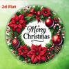 Vintage Christmas Wreath Metal Sign 2D Wall Decor For Home Porch Garden Outdoor Indoor Hanging