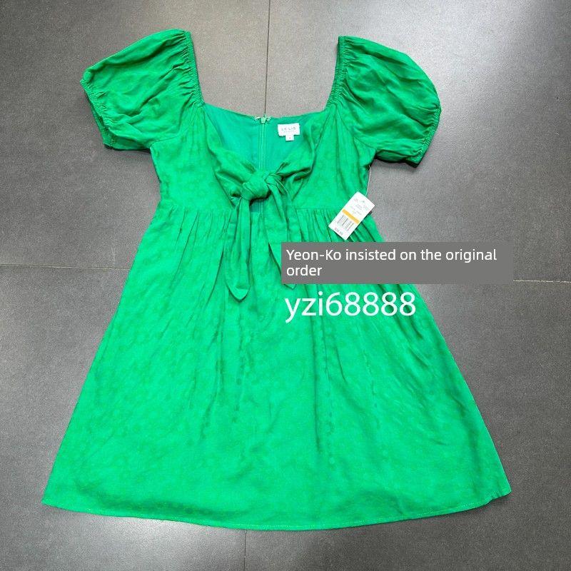 

Los Angeles Dark Pattern Flower A- line Cute Dress Green S