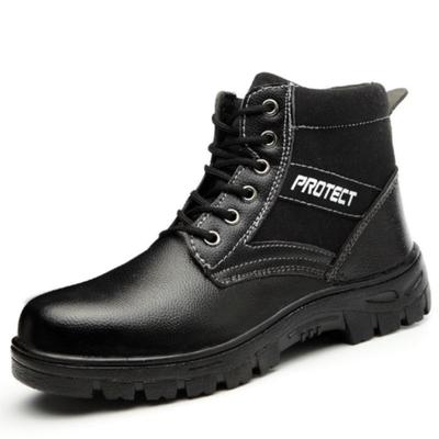 Labor Protection Shoes Anti-smash Anti-puncture Male High Winter Cashmere Warm Comfortable Wear-resistant Work Safety Shoes P766