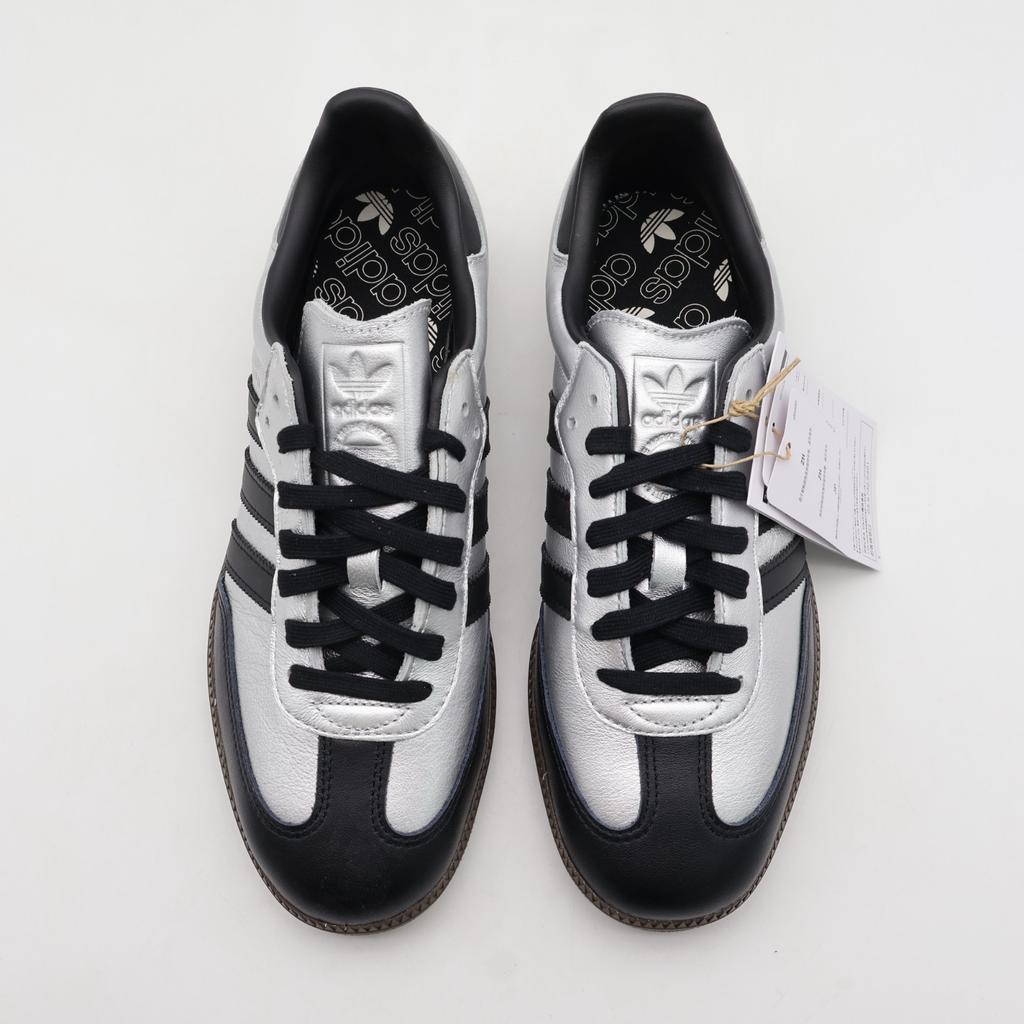 KI8464 Adidas Originals Samba OG Silver Metallic Core Black Dark Brown (Men's)