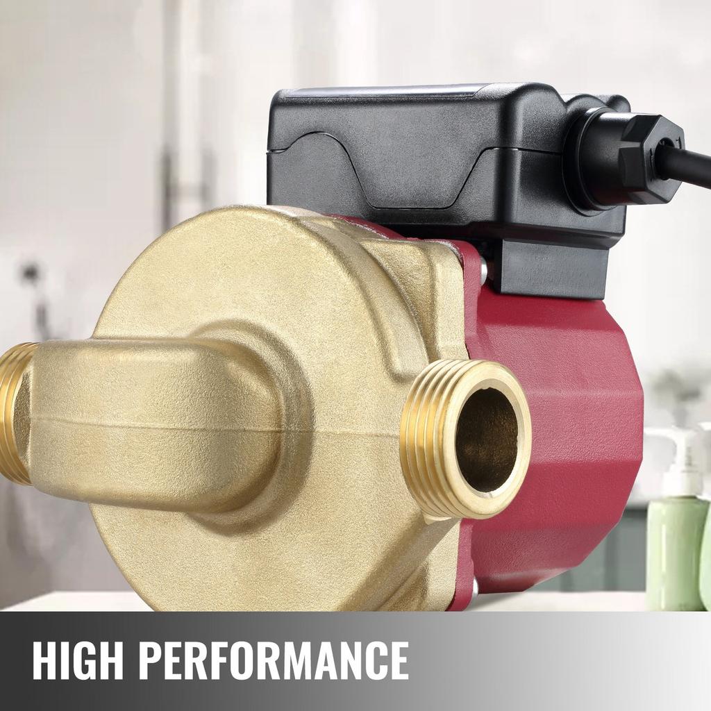 VEVOR Hot Water Circulation Pump 0.6-Inch 220V 5.3 GPM 90W Water Pump 0.8A for Bar Electronic Home Shower Washing Machine