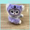Mofusand Cat Plush Toy Shoulder Clip With Cartoon Koala Raccoon Design For Kids Room Decor