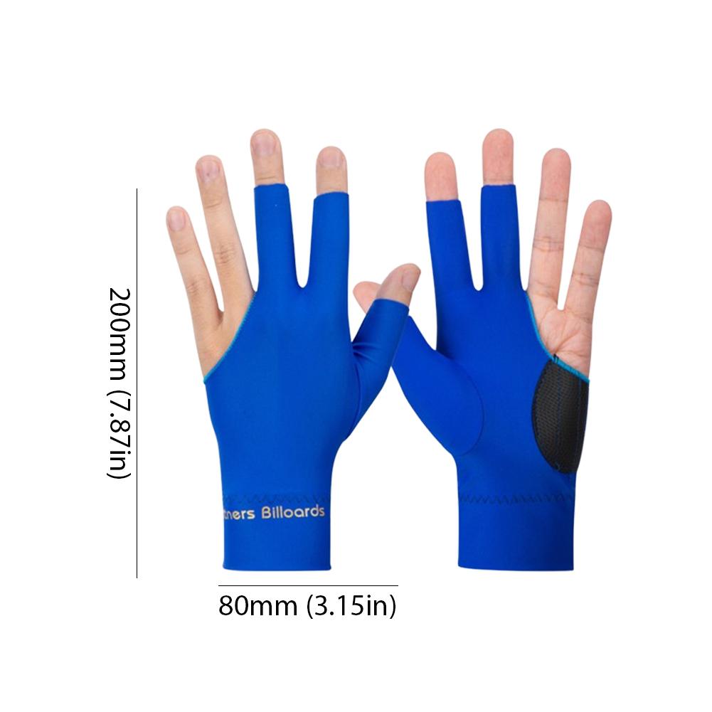 1pcs Billiard Glove 3 Finger Snooker Glove Universal Billiard Sports Accessories Anti-Slip Billiard Training Glove for Men Women 1pcs
