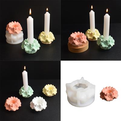 Practical Flexible Silicone Mold for Candle Holders Portable for Home Decoration and Festive Celebration Daily Use