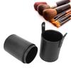 Makeup Brush Holder Organizer Portable PU Cosmetic Brush Storage Bag Box Accessory (Black)