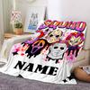 Custom Name Halloween horror Theme Printed Blanket - Perfect for Couch, Bed, Travel & Outdoor Use | Machine Washable, Cozy & Durable.