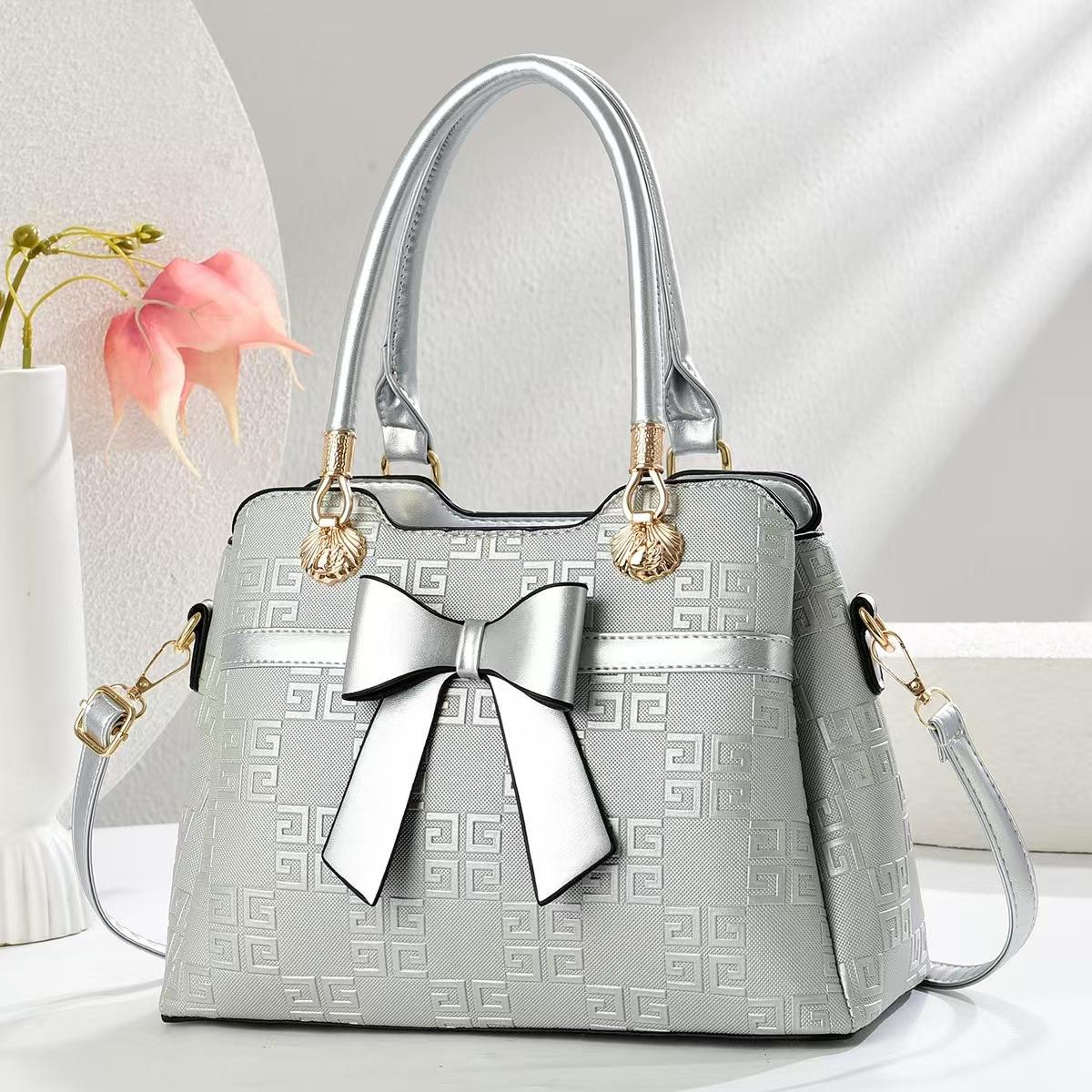 

Модна Сумка 2025 Новий Бант Одне Плече для Жінок срібний