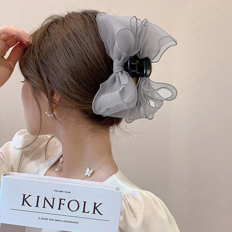 

Nerina Organza Ribbon Hair Bun Chiffon Clip A254