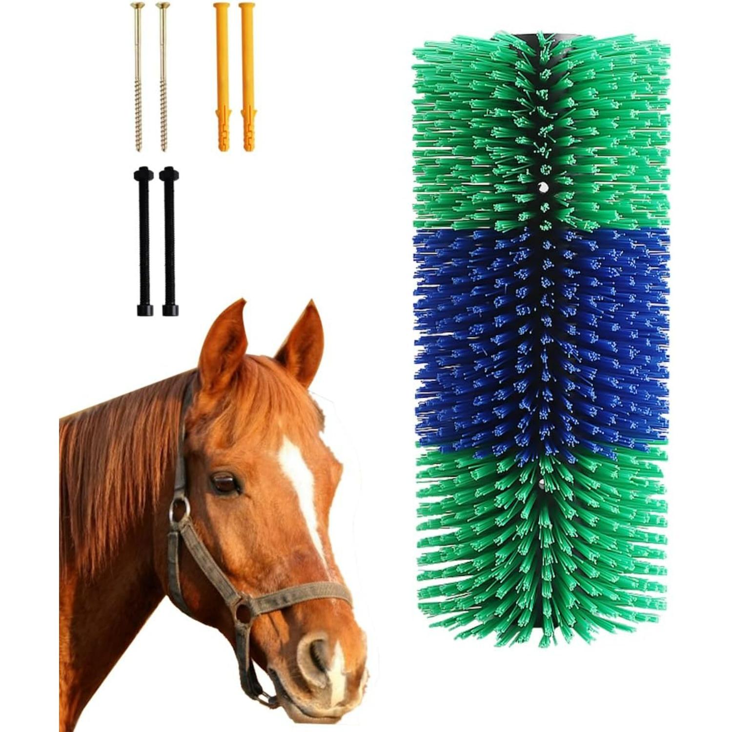 

Universal Scratcher Brush for Livestock - Horse,Cow,Goat,Sheep & Cattle - Back Scratching Massage Brush W