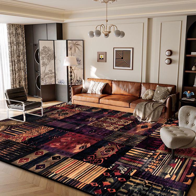 Boho Retro Carpet for Living Room Geometric Decoration Luxury Bedroom Bedside Rug 200x300 Foldable Non-slip Soft Mat Washable