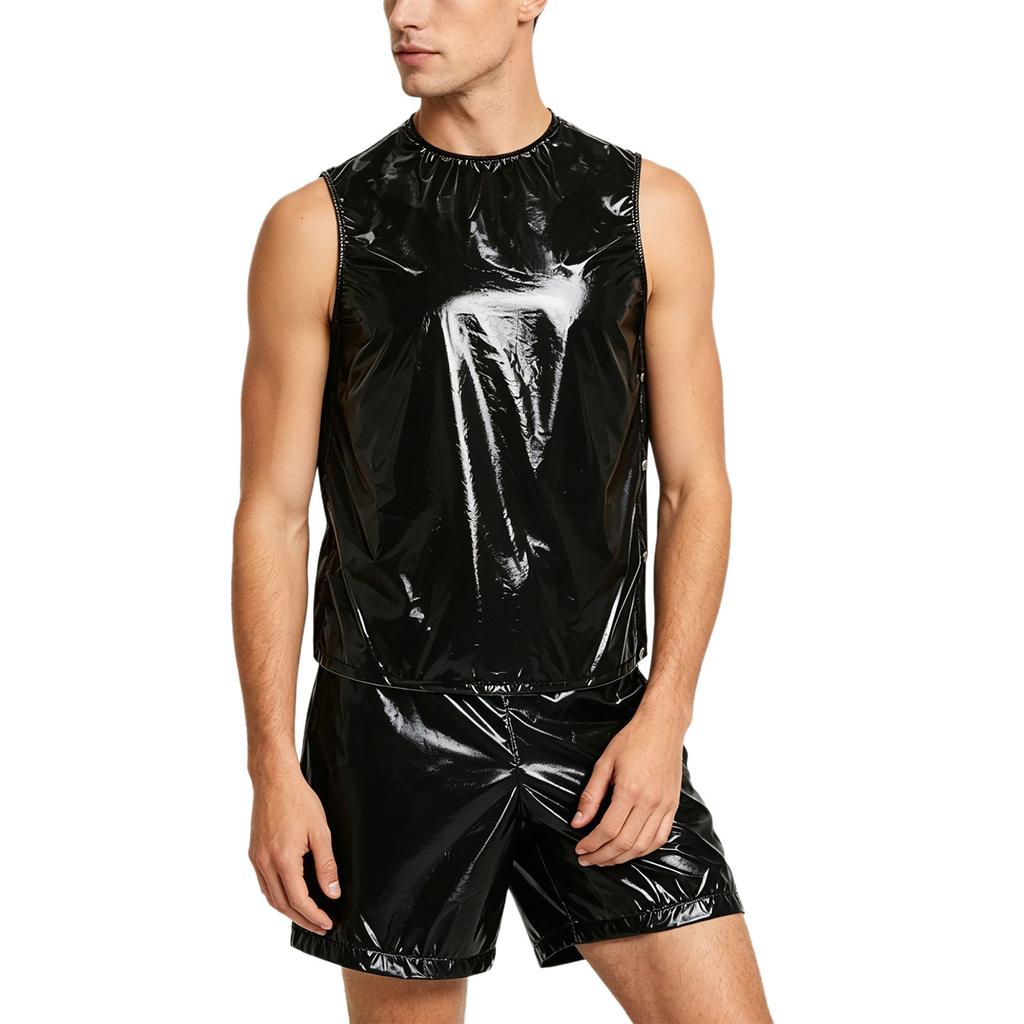 Traje de Sudoración Impermeable para Hombre S-3XL Top sin Mangas y Boxer con Cierre Lateral Ropa Deportiva Adaptativa para el Cuidado de Personas con Discapacidad
