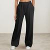 Women's Fashionable Loose Solid Color With Pocket Elastic Waist Sports Casual Pants