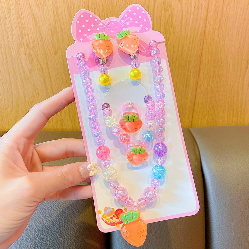 

Розовый набор принцессы ЛинаБелл для девочек: Ожерелье, кольцо, серьги и браслет