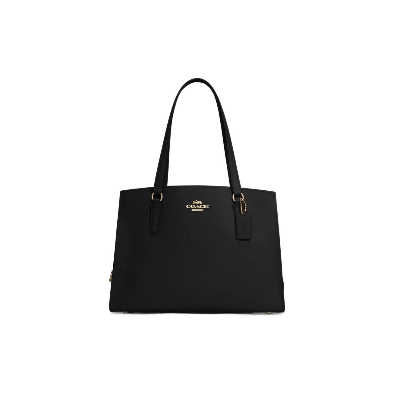 

Coach Tatum 40 Large Capacity Zipper Closure Reversible Striped Crossbody Bag Women Handbags Black C4077-IMF2L Basic Set (Bag+Dust Bag)