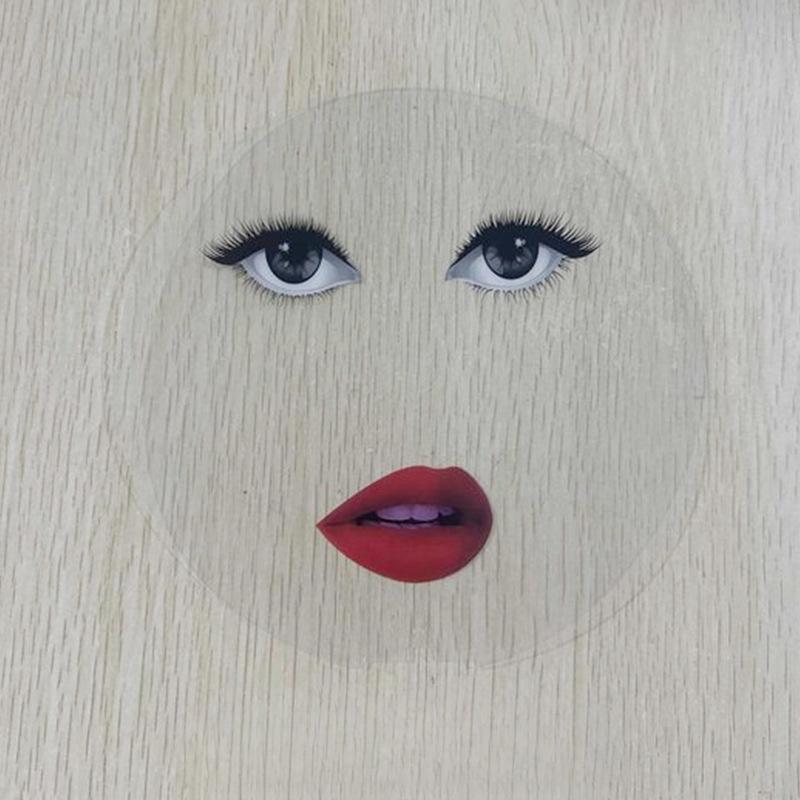 Pink and red lip photos, pink and transparent round pink, concert small round pink