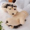 Damen All-Finger Cartoon Igel Handschuhe Süße Mädchen Winter Strickhandschuhe
