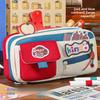 Multilayer Dopamine Pencil Bag Large Capacity Pen Pencil Case Cute Stationery Storage Bag  Student