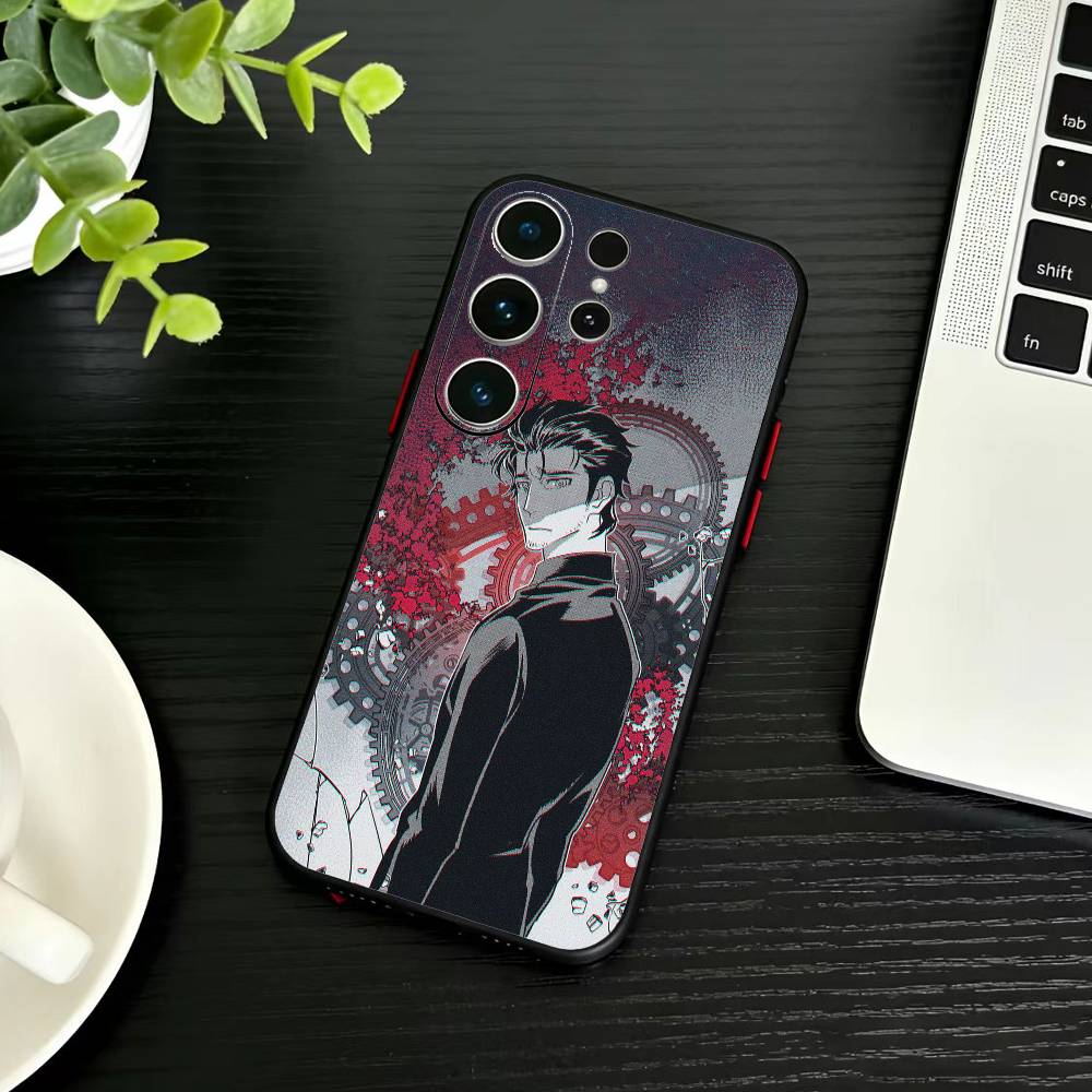 STEINS GATE D-Rintaro O-Okabe Phone Case For Samsung S26,S25,S24,S23,S22,S30,S21,Ultra,Plus,FE 5G Black Soft Cover