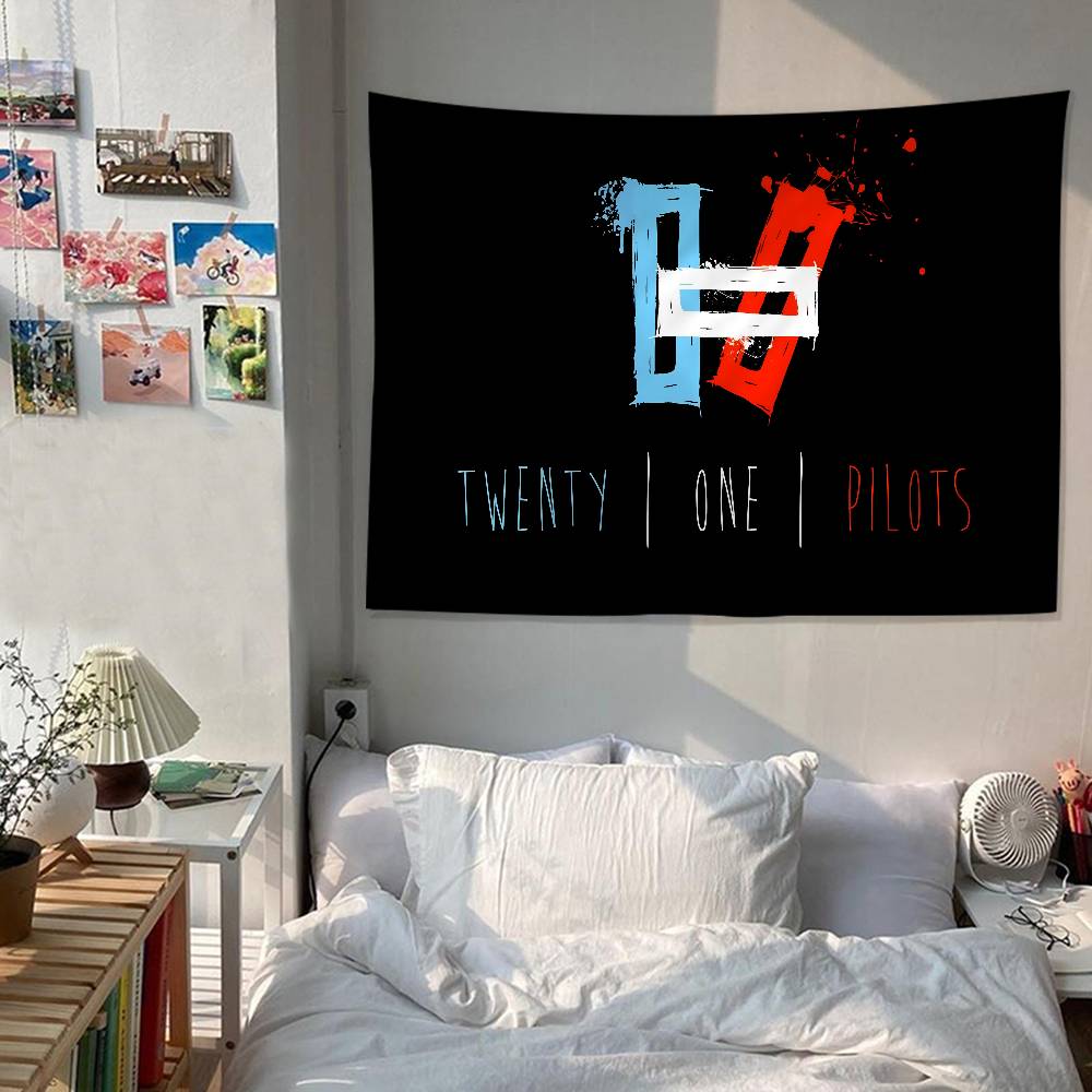 Pop Band TTwenty One Pilots Printed Large Wall Tapestry Indian Buddha Wall Decoration Witchcraft Bohemian Hippie Wall Art Decor