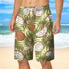 Summer 3D Tropical Plants Flower Print Shorts Fashionable Casual Beach Men's Shorts