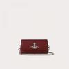 Grained Mini Pouch Bag Burgundy Imported Directly From Vivienne Westwood