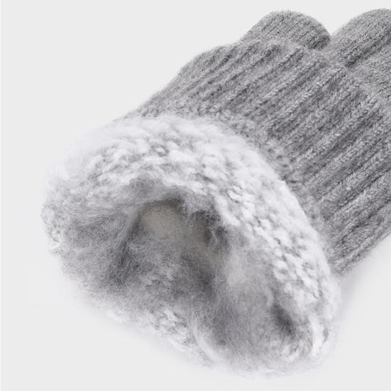 Warm Touchscreen Gloves Men Women Winter Knitted Gloves Full Finger Thickened Fleece Lined Gloves for Driving Skiing Daily Outings
