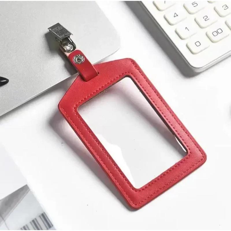 Leather Work Card  Cover Card Clip Cowhide Nameplate Cowhide Nameplate Elevator  Access Control School  Doctor Bus Card