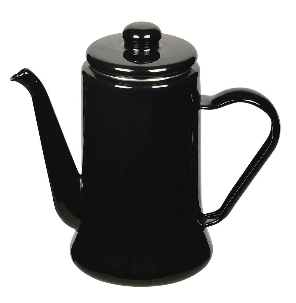 Эмалированный кофейник для кафе Pearl Metal, 1,1 л, черный, HB-2583