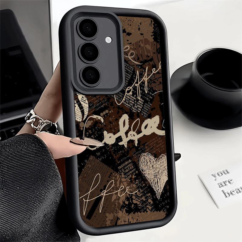 Handyhülle für Samsung Galaxy A17 A16 A15 A14 A13 Schwarz Kaffee Mode Stil A56 A36 A26 A55 A35 A25 A54 A34 A24 A53 A33 A23 A07