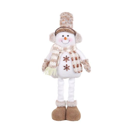 Christmas Gnome Plush Doll Retractable Legs Santa Claus Snowman Elk Ornament Adjustable Standing Figurine Decoration