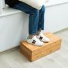 Modern Footrest Office Bamboo Footstool Kitchen Multifunctional Low Ottomans Aesthetic Luxury Rectangular Ottoman Furniture