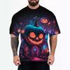 Summer 3D Printed Cartoon Anime Loose Men's Short Sleeved T-shirt