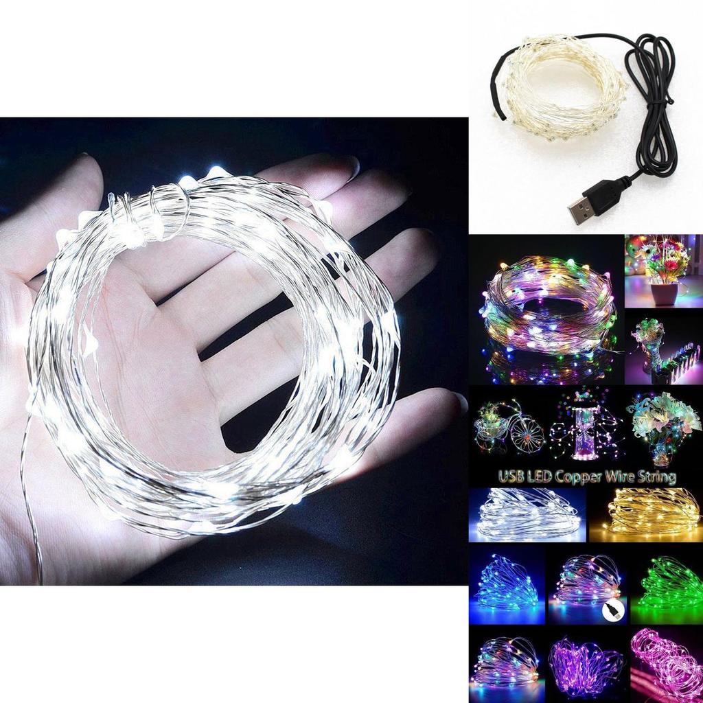 Premium 5/10m Usb Led Copper Wire Fairy Light Strip Lamp For Timeless Home Decor