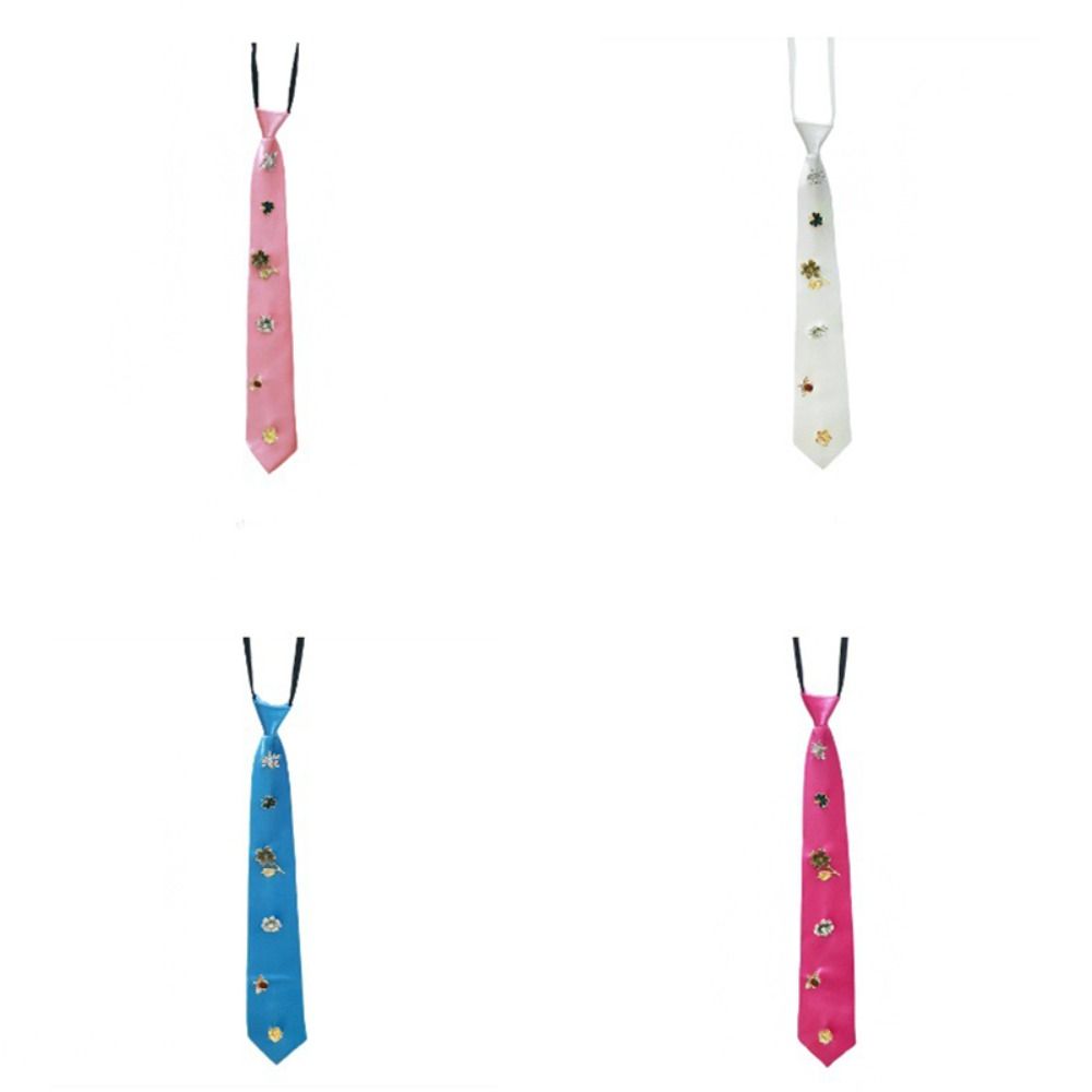 Insect Flower Tie Korean Decoration Shirt Tie Temperament Rhinestone Necktie Daily