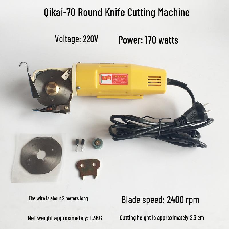 Qikai Type 70 Handheld Electric Rotary Fabric Cutter 70