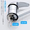 Jeonestan Kitchen Mixer Deck Single Single with Silver Plated Surface Tap, Mounted, Hole, Lever, 360-Degree Rotation, Brass, Hose,