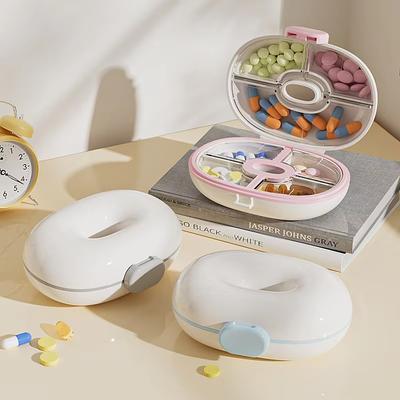 7 Grids Mini Independent Portable Pill Box High-Quality Travel Pill Box with Compartments Compact Daily Pill Box Dispenser