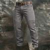 Men's Casual Cargo Pants with Patchwork Striped Design for Hiking and Outdoor Sports